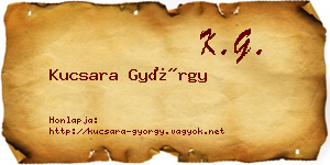 Kucsara György névjegykártya